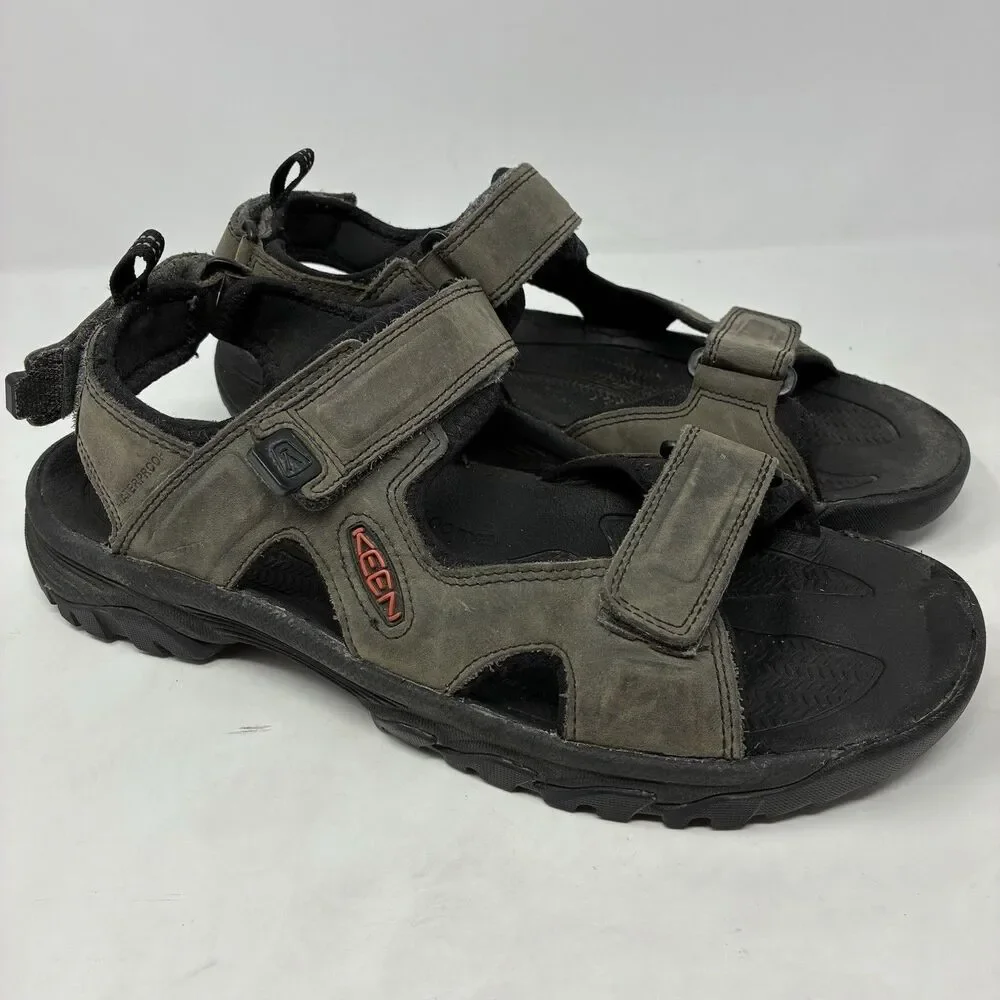 Keen Targhee III Open Toe Sandals Mens Size 11 Shoes Gray Waterproof Leather